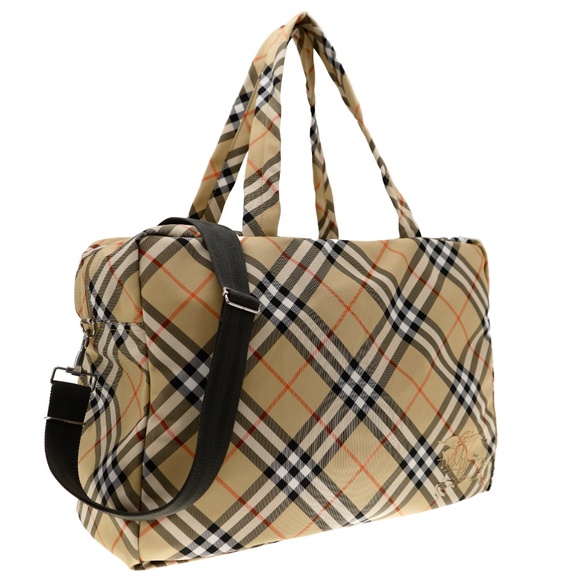 Burberry Classics Weekender Duffle Bag Large Check Canvas New - Picture 3 of 10
